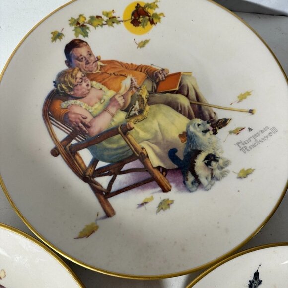 Gorham + Norman Rockwell Set of 3 Collectors Item Plates EUC 1975  China Plate - Picture 4 of 9